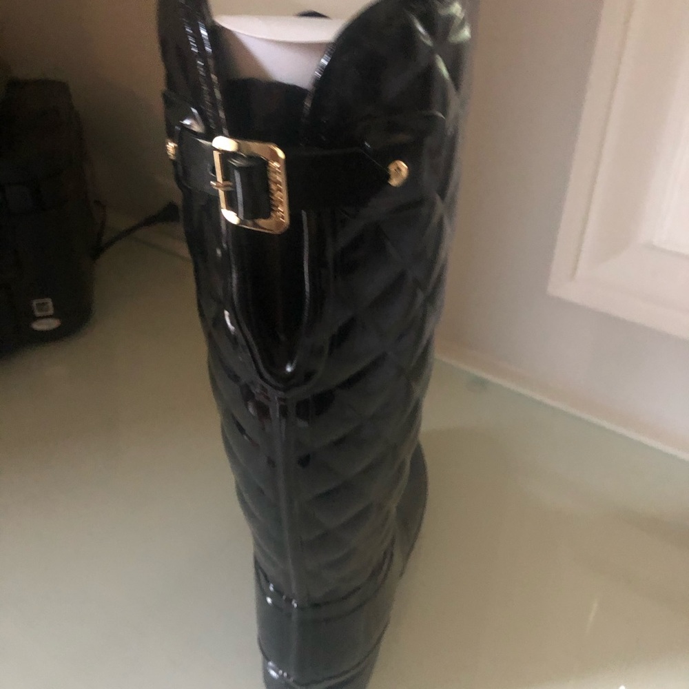 Hunter Refined Gloss Quilt Rain Boots - Tall
